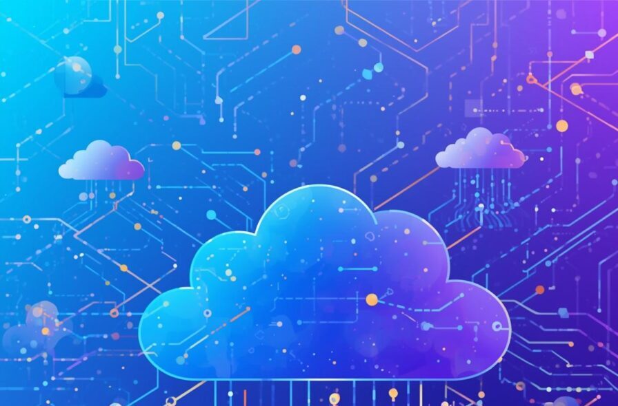 Imagem para representar um curso de Computação em Nuvem em uma capa de um site.